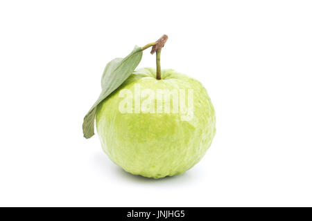 Guave isoliert auf weißem Hintergrund. Stockfoto