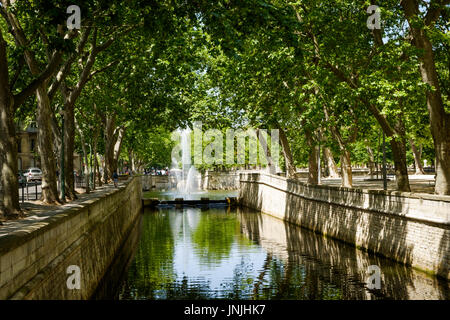 Les Jardins De La Fontaine, Quai De La Fontaine, Nimes, Frankreich Stockfoto