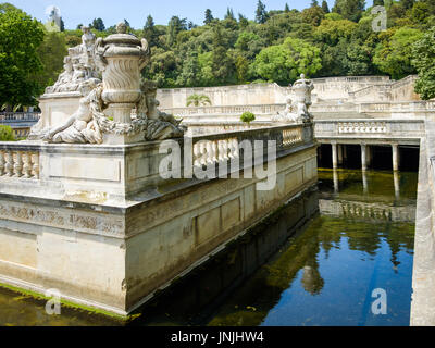 Jardin De La Fontaine, Nimes, Frankreich Stockfoto