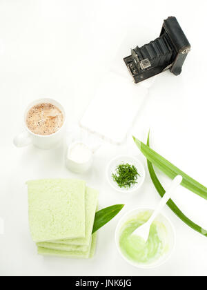 Pandanus Blätter Mischer Lebensmittel für gesunde Pflege Lebensstil Stockfoto