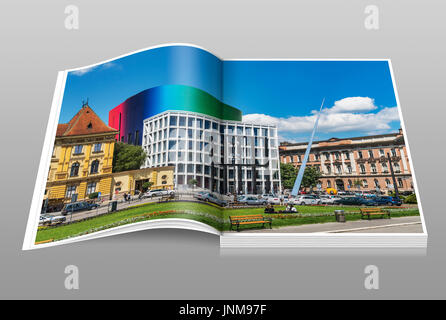 Das neue Gebäude der Musik Akademie Zagreb erfolgte im September 2014, Zagreb, Kroatien, Europa Stockfoto