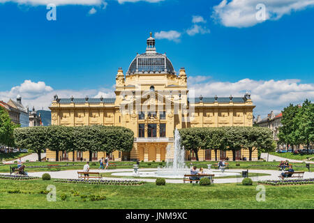 Zagreb-Kunst-Pavillon ist eine Ausstellungshalle für zeitgenössische Kunst. Das Gebäude entstand im Jahre 1898, Zagreb, Kroatien, Europa Stockfoto