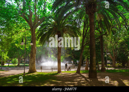 Sassari-Sardinien Park, die Giardini Pubblici - Public Gardens - im Zentrum der Stadt Sassari im Norden Sardiniens. Stockfoto