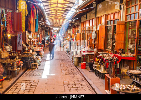 Alte Basar in Gaziantep, Türkei. Stockfoto