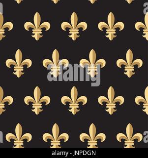 Vektor-Illustration von golden Fleur Musterdesign. Vintage-Design für Karten, Tapete, Geschenkpapier, Textil. Floral klassischen Textur roya Stock Vektor