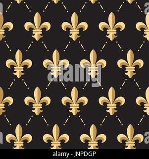 Vektor-Illustration von golden Fleur Musterdesign. Vintage-Design für Karten, Tapete, Geschenkpapier, Textil. Floral klassischen Textur roya Stock Vektor