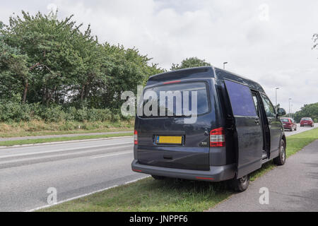 Überwachung des Datenverkehrs durch ein Foto-wan, die Fotos auf der dänischen Autobahn Stockfoto