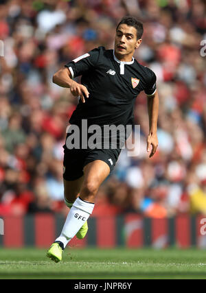 Wissam Ben Yedder aus Sevilla während des Emirates-Cup-Spiels im Emirates Stadium in London. DRÜCKEN SIE VERBANDSFOTO. Bilddatum: Sonntag, 30. Juli 2017. Siehe PA Geschichte FUSSBALL Arsenal. Das Foto sollte lauten: John Walton/PA Wire. Stockfoto