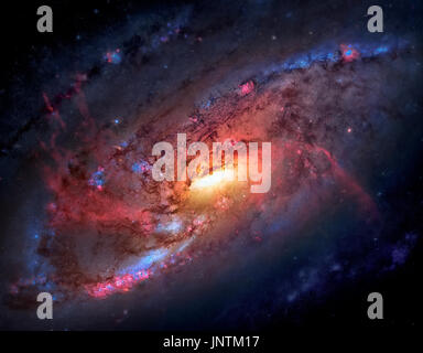 M106, Spiralgalaxie. Auch bekannt als NGC 4258, M106 23,5 Millionen Lichtjahren im Sternbild Canes Venatici liegt. Elemente dieses Bild furn Stockfoto