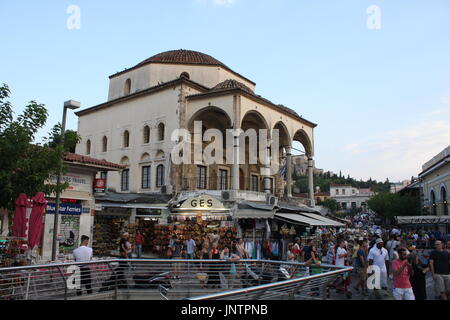 Tsisdarakis Moschee ist ein aus dem 18. Jahrhundert osmanischen Moschee, jetzt funktionieren als ein Museum in Athen, Griechenland. Stockfoto