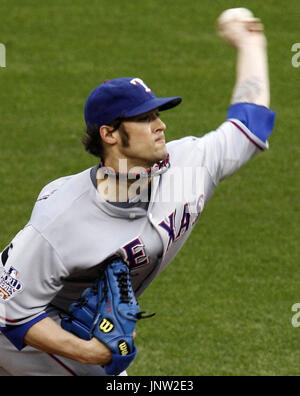 Texas Rangers pitcher C.J. Wilson #36 during a game against the New York  Yankees at Yankee Stadium on June 16, 2011 in Bronx, NY. Yankees defeated  Rangers 3-2. (Tomasso DeRosa/Four Seam Images