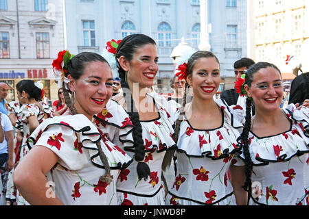 Internationale Folklore Festival 2017, Argentinien, Piedritas, Ballett bin alambo Argentino', Zagreb, Kroatien, Europa, 22. Stockfoto