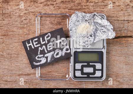 Behandlung von Drogenabhängigkeit. Stockfoto