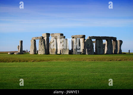 Salisbury, Großbritannien - 13 November 2016: Stonehenge - eines der Wunder der Welt und der Bekannteste prähistorische Monument in Europa Stockfoto