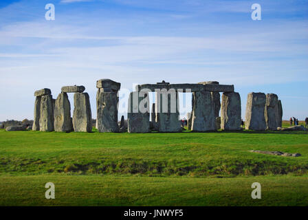 Salisbury, Großbritannien - 13 November 2016: Stonehenge - eines der Wunder der Welt und der Bekannteste prähistorische Monument in Europa Stockfoto