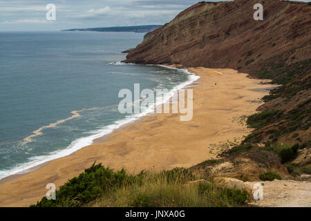 Sao Martinho Porto Portugal. 26 Juni 2017.Gralha Strand in Sao Martinho Do Porto.  Sao Martinho Porto, Portugal. Foto: Ricardo Rocha. Stockfoto