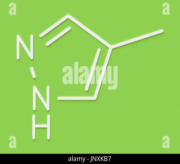 Fomepizol Molekül. Gegenmittel zur Behandlung von Methanol und Ethylenglykol-Vergiftung. Skelettformel. Stockfoto