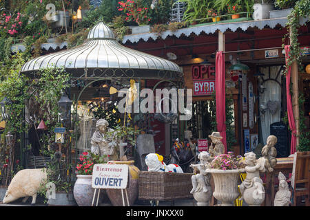 Isle-Sur-la-Sorgue, Provence, Frankreich-9. Oktober 2015: äußere der Antiquitätenladen in Isle-Sur-la-Sorgue, Provence Frankreich. Isle-Sur-la-Sorgue ist berühmt für seine antiken und Brocante Geschäfte. Stockfoto