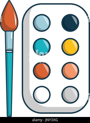 Palettensymbol, Cartoon-Stil zu malen Stock Vektor