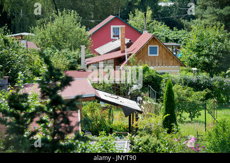 Prag, Tschechische Republik. 21. Juli 2017. Gartenarbeit-Kolonie in Libensky Insel, Prag, Tschechien am 21. Juli 2017. Bildnachweis: Vit Simanek/CTK Foto/Alamy Live-Nachrichten Stockfoto