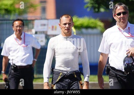 Montreal, Kanada 30. Juli 2017. Stephane Sarrazin ein Qualifing laufen beim ePrix Rennen aus. Kredit: Mario Beauregard/Alamy Live-Nachrichten Stockfoto