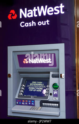 ATM Natwest Geldautomat. Stockfoto