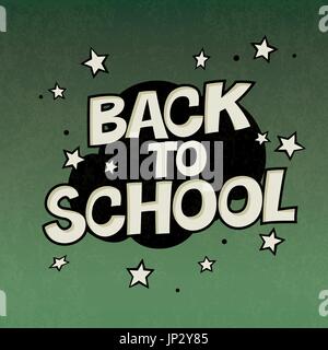 Zurück zu Schule-Plakat. Vektor Stock Vektor