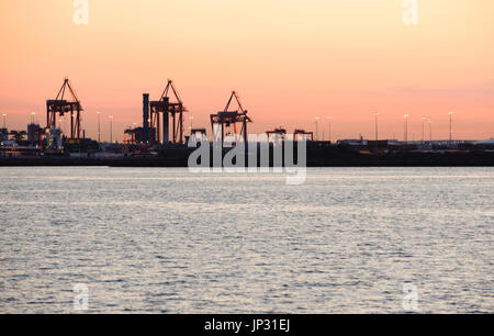 Blick auf Hafen von Bull Südwand Hafen, Irland Dublin Stockfoto