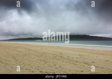 Eine stürmische Luskentyre Strand auf der Insel Harris in den äußeren Hebriden, Schottland Stockfoto