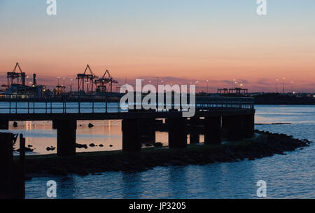 Blick auf Hafen von Bull Südwand Hafen, Irland Dublin Stockfoto