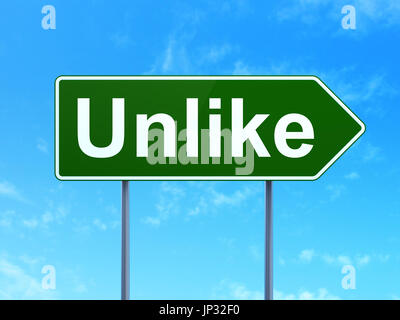 Soziale Netzwerk-Konzept: im Gegensatz zu auf Straße Zeichen Hintergrund Stockfoto