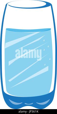 mutige Glas Wasser Symbol isoliert auf weißem Hintergrund Stock Vektor