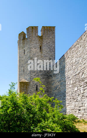 Eine der vielen Türme in der Ringmauer. Stockfoto