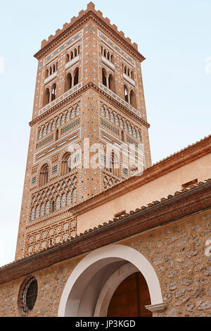 Mudejar-Stil Turm, San Martin. Teruel. Spanische Erbe. Architektur-Wahrzeichen Stockfoto