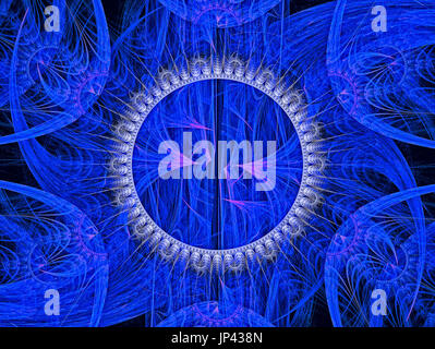 Grafik-Design. Magische Energie mehrfarbige Fraktal. 3D-Rendering. Stockfoto