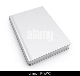 Modellvorlage Mock-up Buch mit leer leere Hardcover für Promotion marketing Design 3d-Darstellung auf weißem Hintergrund. Stockfoto