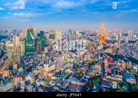 Skyline von Tokyo, Japan. Stockfoto