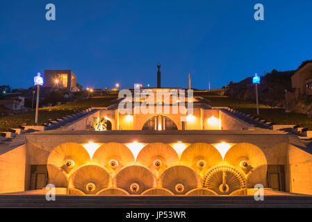 Eriwan-Kaskade im Morgengrauen, Armenien, Nahost, Asien Stockfoto