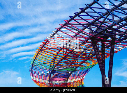 Eingang zum Palacio de Ferias. Malaga, Spanien. Stockfoto