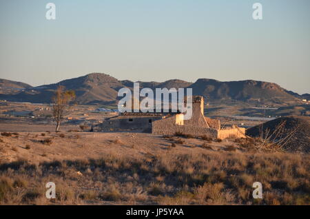 Alte Finca auf dem Land Mazarrón Stockfoto