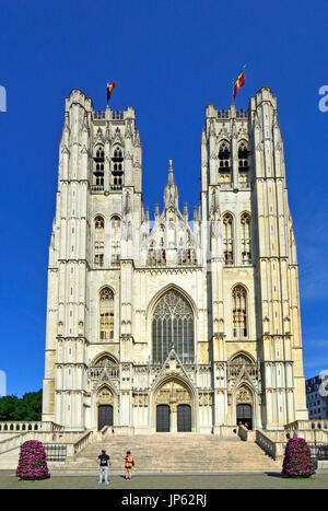 Brüssel, Belgien. Kathedrale St. Michael und St. Gudula (1519: gotische) Stockfoto