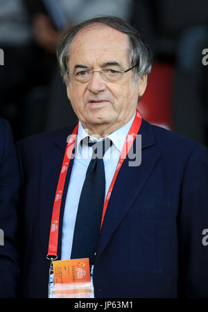 Präsident des französischen Fußball Föderation Noel Le Graet im Viertelfinale der UEFA Women's Euro 2017 match bei Stadion De Adelaarshorst, Deventer. PRESSEVERBAND Foto. Bild Datum: Sonntag, 30. Juli 2017. Vgl. PA Geschichte Fußball England Frauen. Bildnachweis sollte lauten: Mike Egerton/PA Wire. Einschränkungen: Verwendung FA Beschränkungen unterworfen. Nur zur redaktionellen Verwendung. Gewerbliche Nutzung nur mit vorheriger schriftlicher Zustimmung der FA. Keine Bearbeitung außer Zuschneiden. Stockfoto