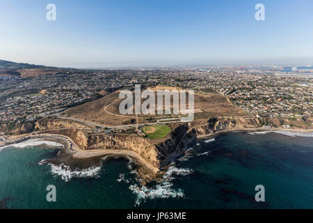 Luftaufnahme weißen Punkt an der Küste von San Pedro in Los Angeles, Kalifornien. Stockfoto