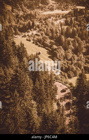 Landschaft auf Campulung - moeciu - Bran - Brasov, Rumänien Stockfoto