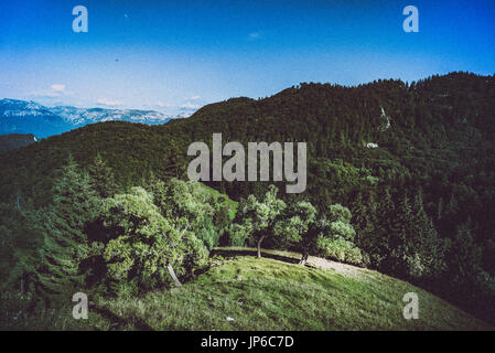 Landschaft auf Campulung - moeciu - Bran - Brasov, Rumänien Stockfoto