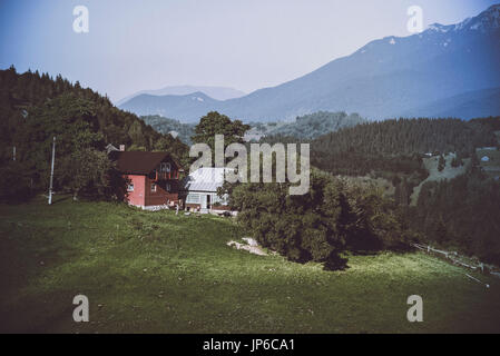 Landschaft auf Campulung - moeciu - Bran - Brasov, Rumänien Stockfoto