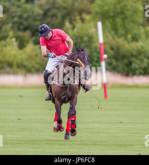 Leadenham Poloclub, Lincolnshire, England - ein Polospiel an einem Schuss Sommer Nachmittag gespielt wird Stockfoto