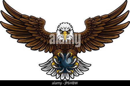 Adler-Bowling-Sport-Maskottchen Stock Vektor
