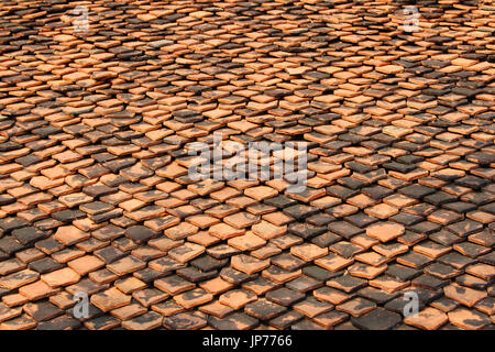 Dach Holz Hintergrund Stockfoto