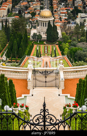 Bahai-Gärten - Landschaft Stockfoto